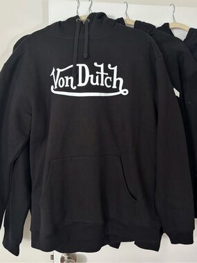 Von Dutch Men's Black Logo Hoodie